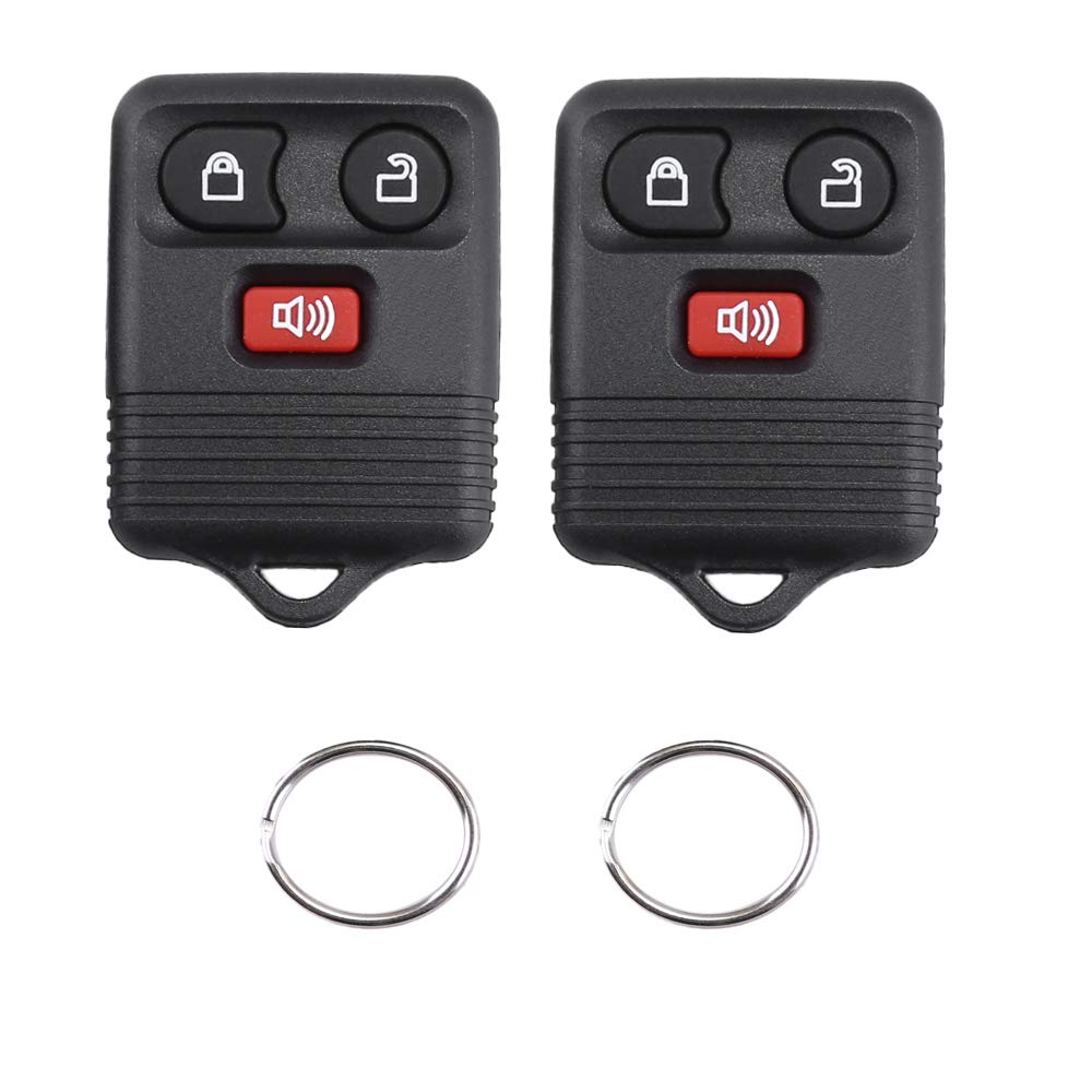 Photo 1 of Anxingo Car Key Fob Remote Case for Ford F150 F-150 F250 F-250 F350 E350 Super Duty Edge Excursion Escape Explorer Lincoln Mazda Mercury Keyless Entry Remote Starter Control Shell (3 Buttons, 2 Pack)