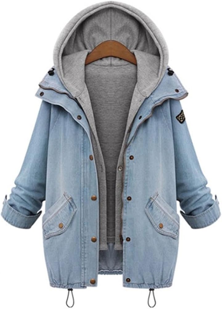 hoodie jean jacket womens