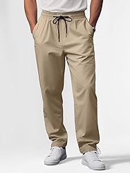 Comdecevis Mens Casual Cargo Pants Drawstring