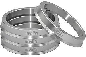 LUJIANI Universal Hub Centric Ring, 66.6 mm OD to 57.1 mm ID Centerbore, Aluminum Alloy Wheels Center Shaft Shock Absorbing Hubrings, Hub Adapter Rings Compatible with Most Vehicles, Pack of 4
