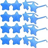 CHRORINE 8/16/24/40 Pairs Rimless Star Shape Sunglasses Transparent Glasses Bulk for Party Decor Favor