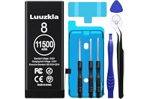 Luuzkla 11500mAh (2024 New Upgrade) Battery Compatible with iPhone 8/8G, Super Capacity Battery Replacement Compatible with iPhone 8/8G, with Full Tool Kits-0 Cycle High Capacity-24 Months Service