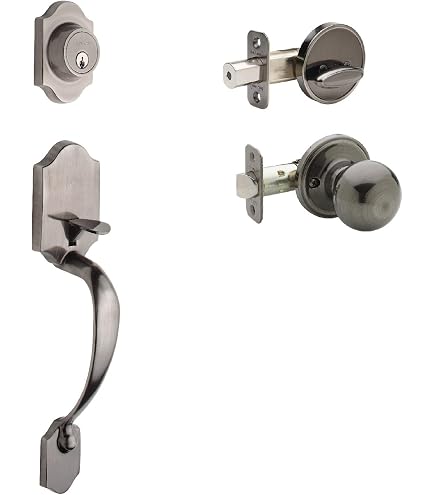Copper Creek FZ2610XBK-PS Craftsman Front Entrance Handleset in