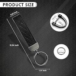 NTNEV Car Genuine Leather Keychain, Universal Key