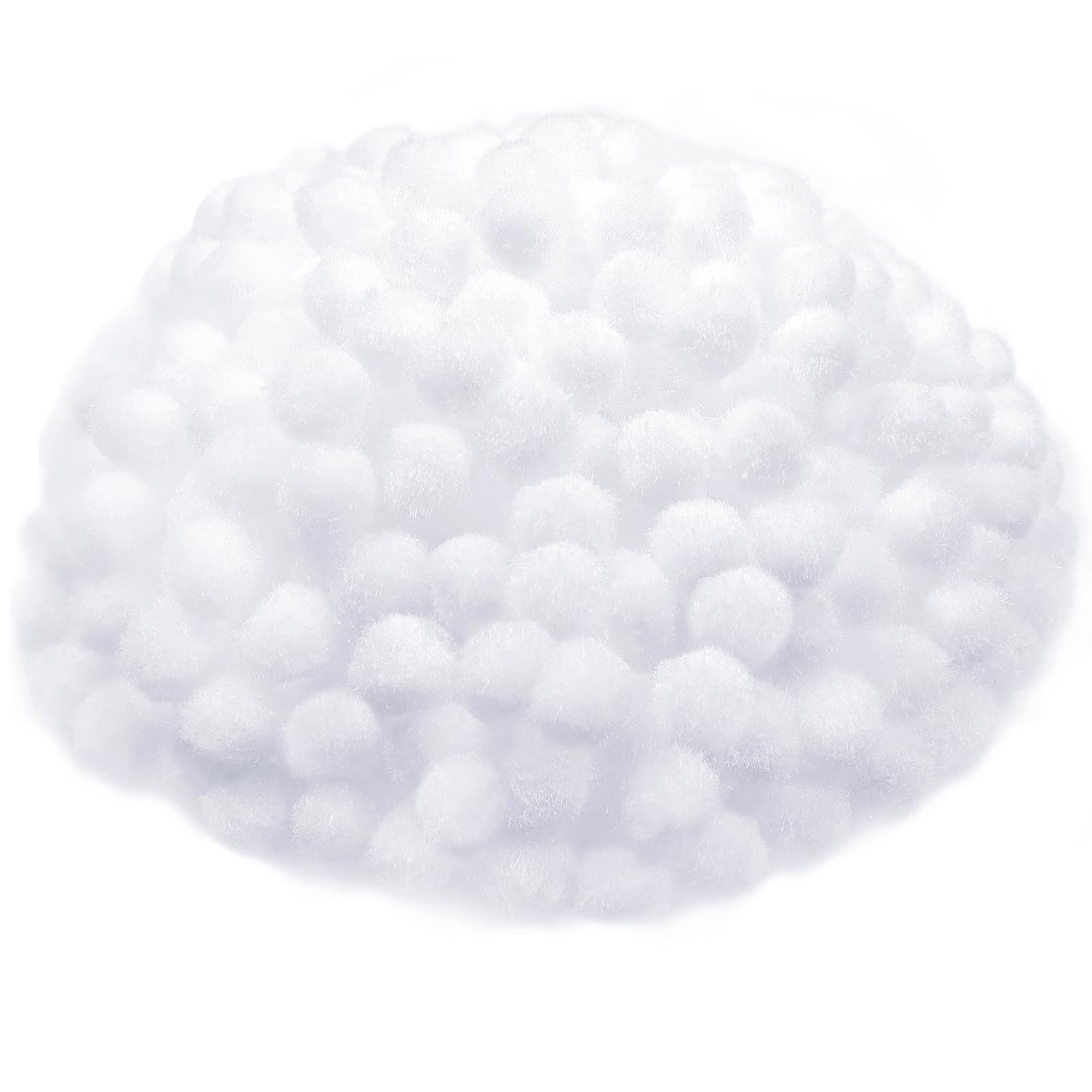 TOAOB 300pcs White Pom Poms 20mm Fluffy Felt Balls Fuzzy Pompoms for Crafting DIY Crafts Decorations — image 1