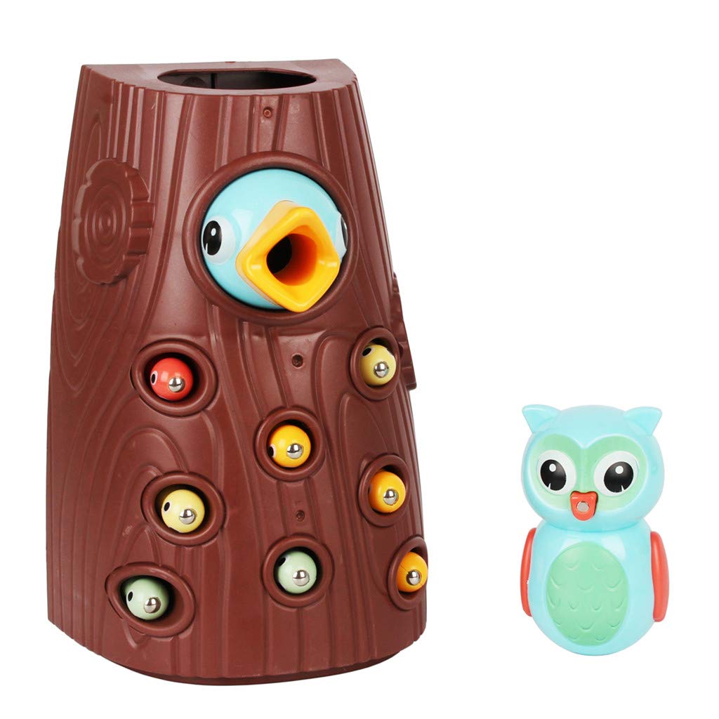 FeiWen Magnetic Toddler Toy,Game Catching and Feeding Game, owlfeeding Games, Tumbler toy Fine Motor Skill Preschool Toys for Girls Boys 2 3 4 Years Old