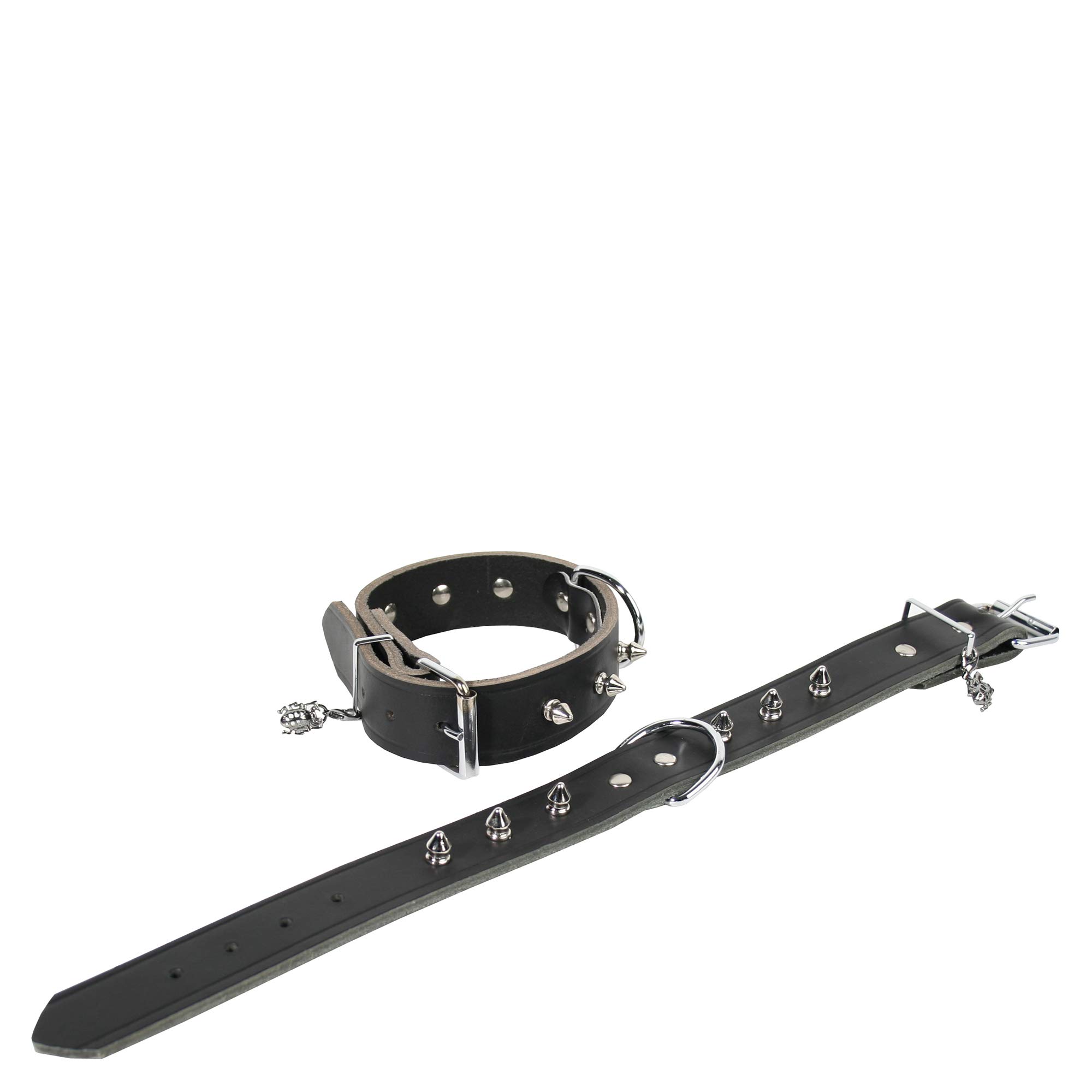 zoeppritz since 1828' Leather Dog Collar, Black, 50 x 3 cm