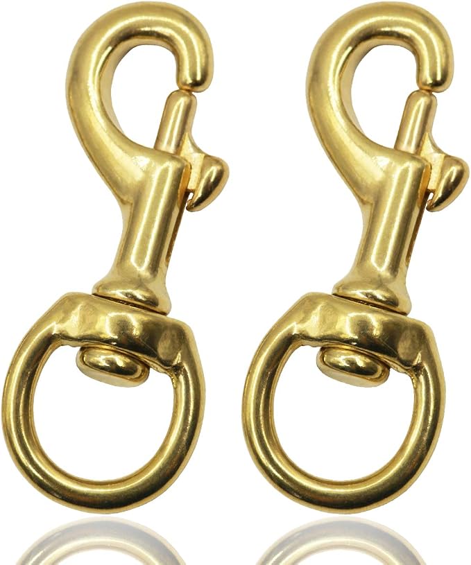 Brass Flag Pole Clip Snap Hook | Swivel Attachment For Flag Poles - Single Clip