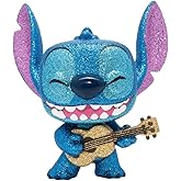 Funko Lilo & Stitch Stitch with Ukulele Diamond Glitter Pop! Vinyl Figure - Entertainment Earth Exclusive, Blue, 3.75 inches