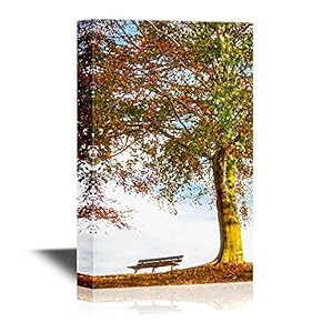 Oak Tree with Bench in Autumn