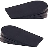 SIIHEA Adjustable Heel Lifts for Shoes, 1/4'' Height Increase Insoles for Achilles Tendonitis, Heel Pain, Leg Length Discrepancy, Plantar Fasciitis, Shoe Lifts Men, Women (Black, Medium (1 Pair))