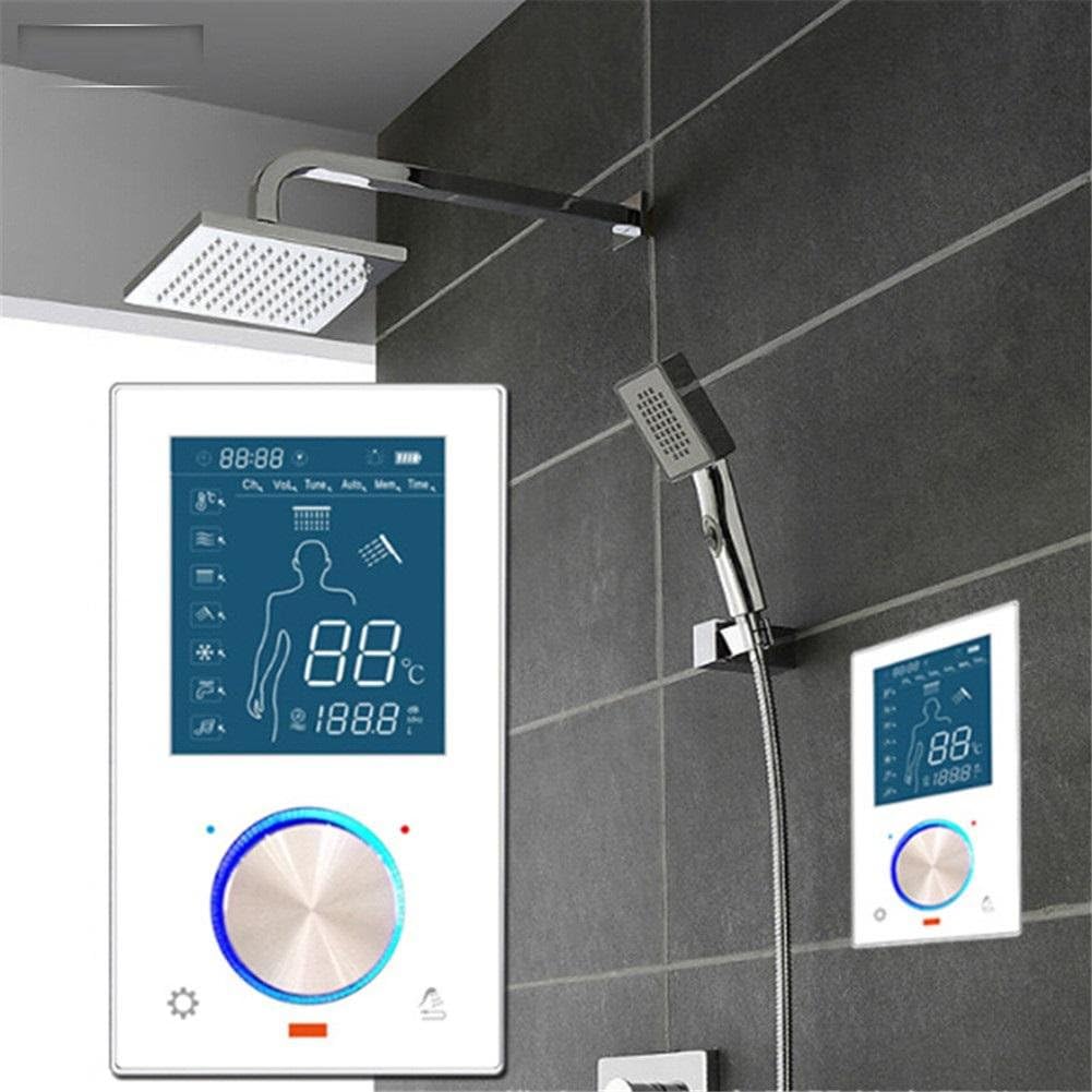 Modylee Luxury builtin thermostat shower panel LCD touch screen 3 Way