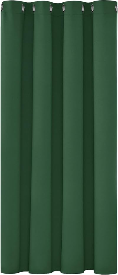 Deconovo Solid Blackout Curtain Eyelet 52x54 Dark Forest 1 Panel