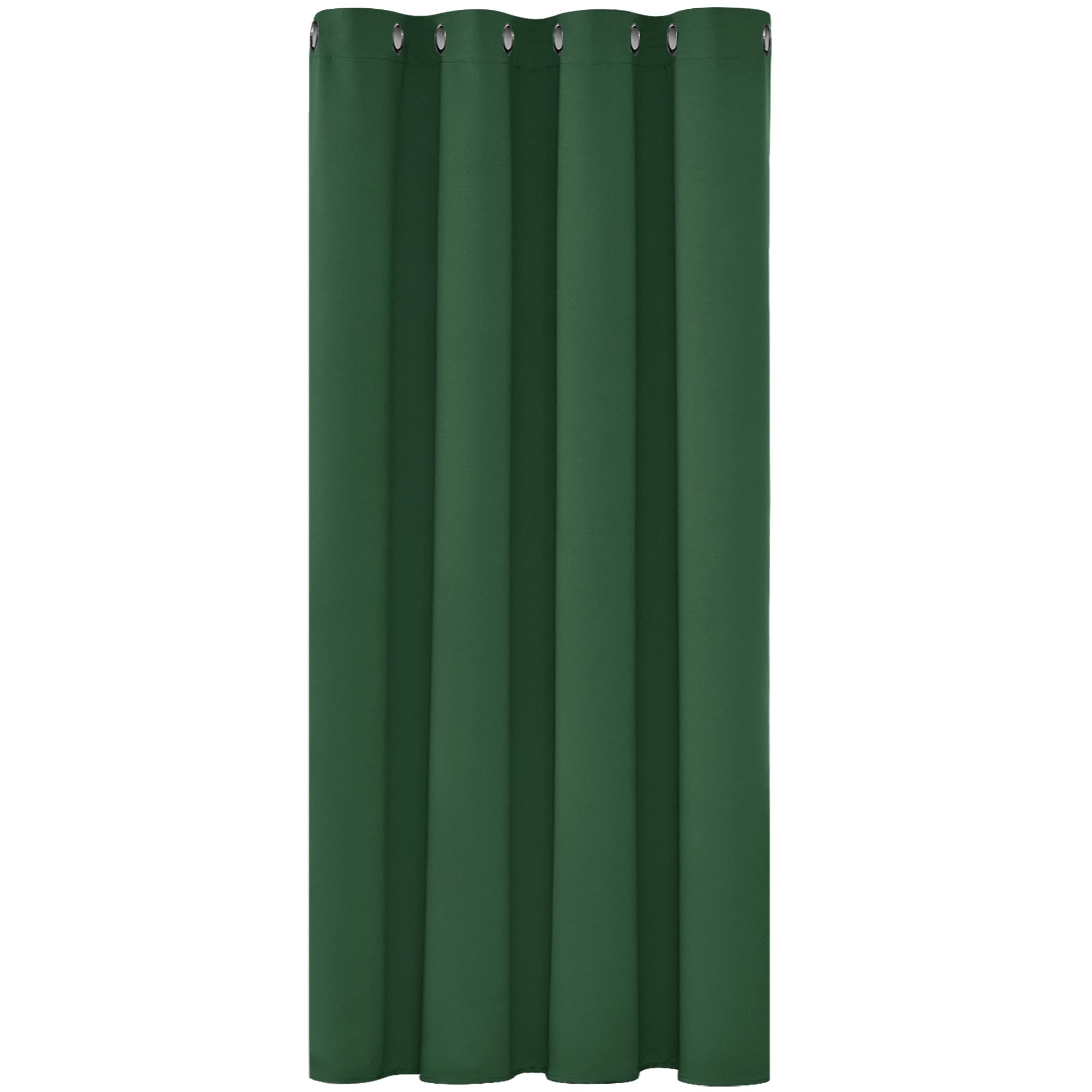 Deconovo Solid Blackout Curtain Eyelet Thermal Insulated Ring Top Curtain for Bedroom 52"x 54" Dark Forest 1 Panel