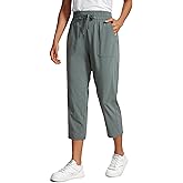 CRZ YOGA Lightweight Capri for Women 23" Cropped Casual Lounge Work Athletic Travel Pants with Pockets Quick Dry Summer