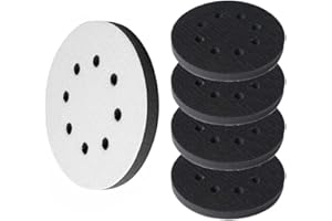 5PCS Soft Density Interface Pads, 5 Inch 8 Holes Hook and Loop Sponge Cushion Buffer Backing Pad, Foam Sanding Interface Pads