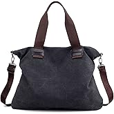 Sunshinejing Women's Canvas Tote Bag Shoulder Crossbody Purses Work Travel Handbag Hobo Bag