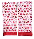 Happy Valentine's Day - Bath and Kitchen Hand Towels, Set of 2 (Hearts)
