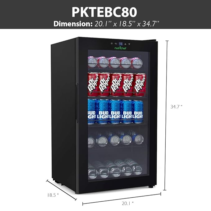 NutriChef PKTEBC80 - Nevera refrigerador Compacto para Bebidas ...