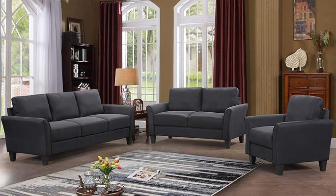 Harper & Bright Designs Living Room Sofa Set with Loveseat Chair