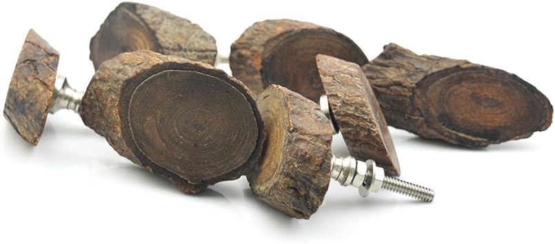 Set Of 12 Original Tree Bark Decorative Antique Door Knobs