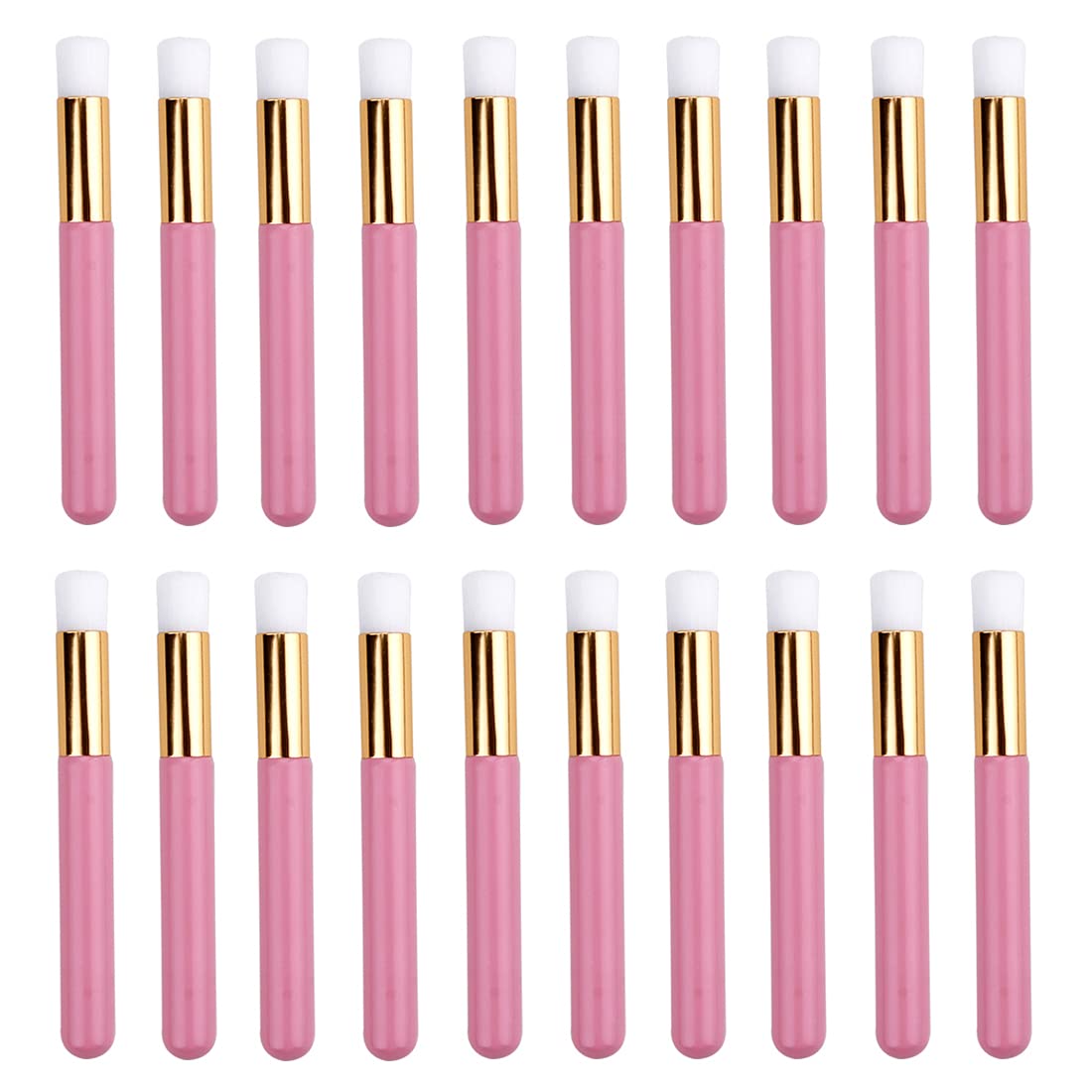 BAQI 20 Pieces Lash Shampoo Brushes Peel Off Blackhead Remover Tool Cosmetic Nose Cleanser Brushes Extension Eyelash Noses Pore Deep Makeup Cleaner Tools for Women Girls Facial Cleaning, Pink