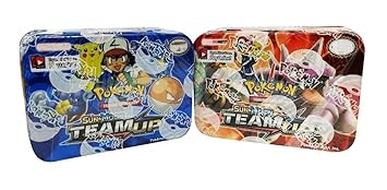 Generic Pokemon Sun & Moon Team Up Trading Card Game for Kids (1 Tin)