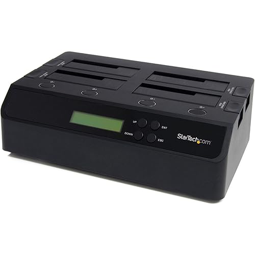 StarTech.com 4 Bay USB 3.0/ eSATA Hard Drive Duplicator Dock for 2.5" & 3.5" SATA/ IDE SSD HDD - Standalone 1:3 Copier Docking Station (SATDOCK4U3RE)