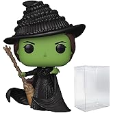 POP Movies: Wicked - Elphaba Funko Vinyl Figure (Bundled with Compatible Box Protector Case), Multicolor, 3.75 inches