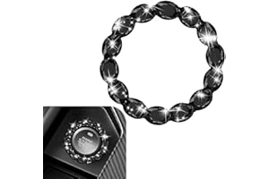 Titgoes 1 PC Bling Car Push Start Button Cover, Rhinestone Ignition Trim Ring, Car Engine Push to Start Button Cover, for Mos