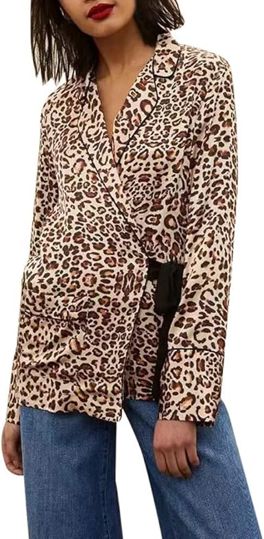 leopard print blazer outfits
