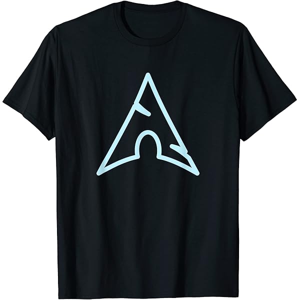 Amazon.com: Arch Linux lovers tee Blue Large Logo Open Source Os T