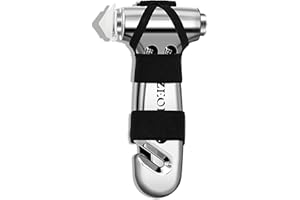 SZEOF Safety Hammer Cute with Window Breaker and Seat Belt Cutter,Car Emergency Escape Hammer,Escape Tool,Metallic Silver,1PCS