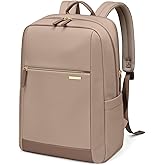 GOLF QUALITY Laptop Backpack for Women - Business Travel Anti Theft Laptop Bag Backpack Water Resistant College Computer Backpacks for Men Women Fits 15.6 Inch Notebook (Brown)