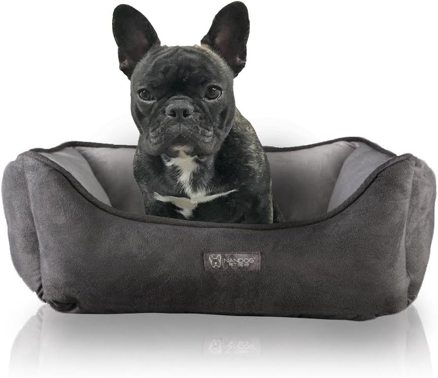 Nandog Pet Gear Reversible Pet Bed, 21 x 25 x 10Inch, Dark Grey/Light