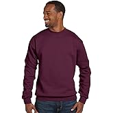 Hanes Men's EcoSmart Fleece Sweatshirt, Maroon, Large