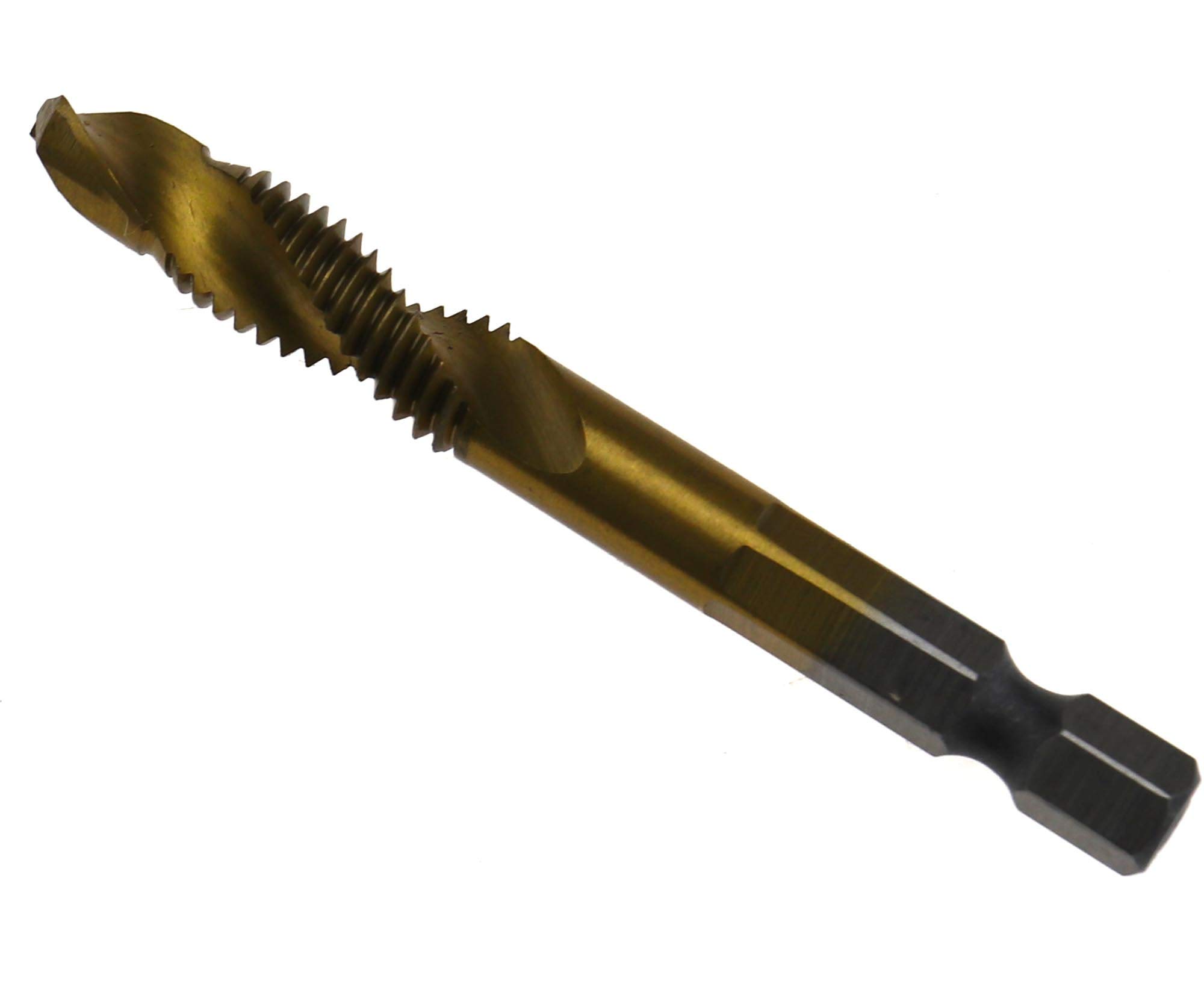 Be In Your Mind Titanium Coated Countersink Tap Drill Set HSS Hex Shank Drill Tap Combination Bits M8 Chamfering Countersink