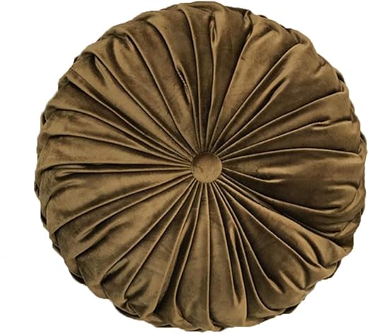 Amazon Com Coffee Gold Pumpkin Throw Pillow Round Velvet Pillows