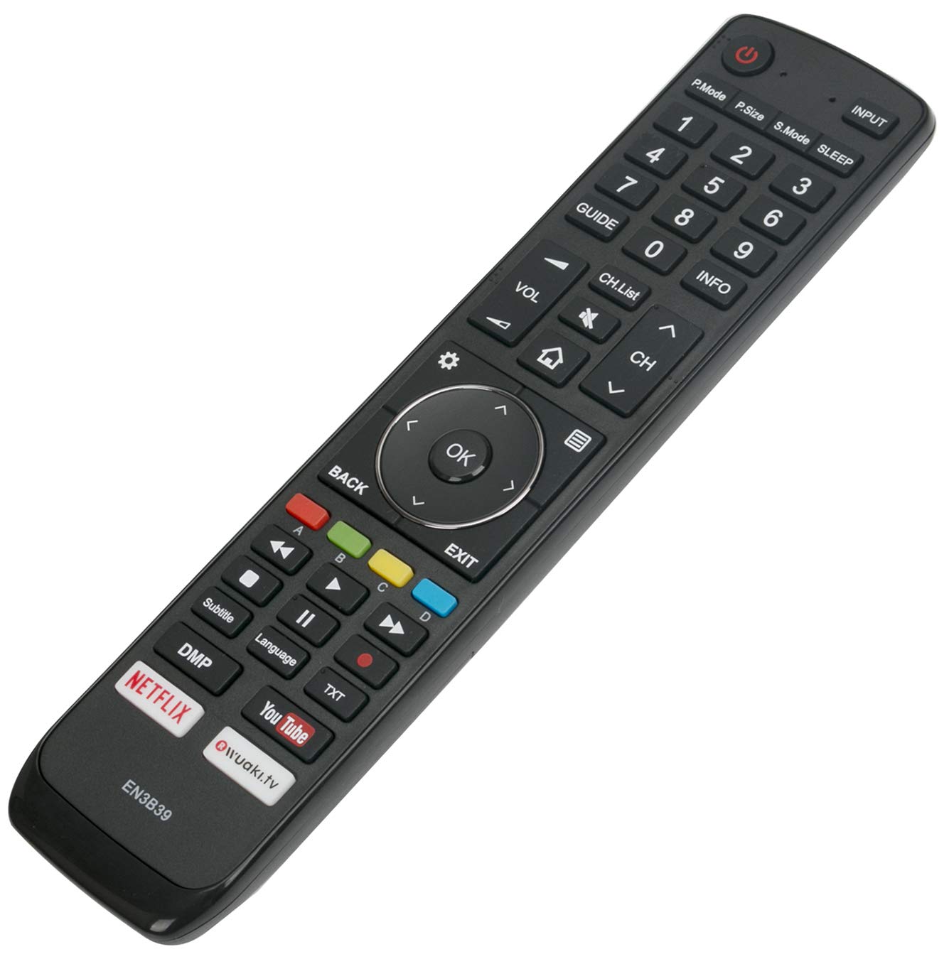 VINABTY EN3B39 Replacement Remote Control Fit for Hisense ULED HDR 4K Smart TV H50N6800 H55N6800 H75N6800 H55NU8700 H65NU8700 H45N5750 H65N5750 H70NU9700