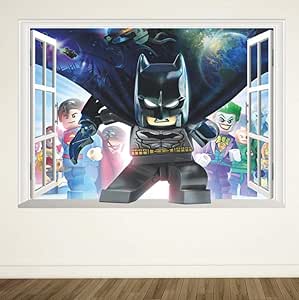 3d Etiqueta De La Pared Vengadores Dibujos Animados Lindo Batman