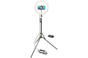 Mobifoto Mobilite 10 - Professional 10" LED Ring Light Content Creator Kit with Compact Stand for Video Recording＆Live Stream