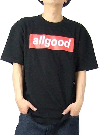 Amazon オールグッド All Good Tシャツ メンズ 小さめサイズ Boxロゴプリント Agt002 黒 ブラック S Tシャツ カットソー 通販