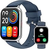 RUIMEN Smart Watches for Men Women (Answer/Make Calls, 2 Bands Included), 1.8" Smartwatch for iOS/Android Phones, Fitness Tracker Heart Rate/Sleep Monitor Digital Watch Waterproof Blue