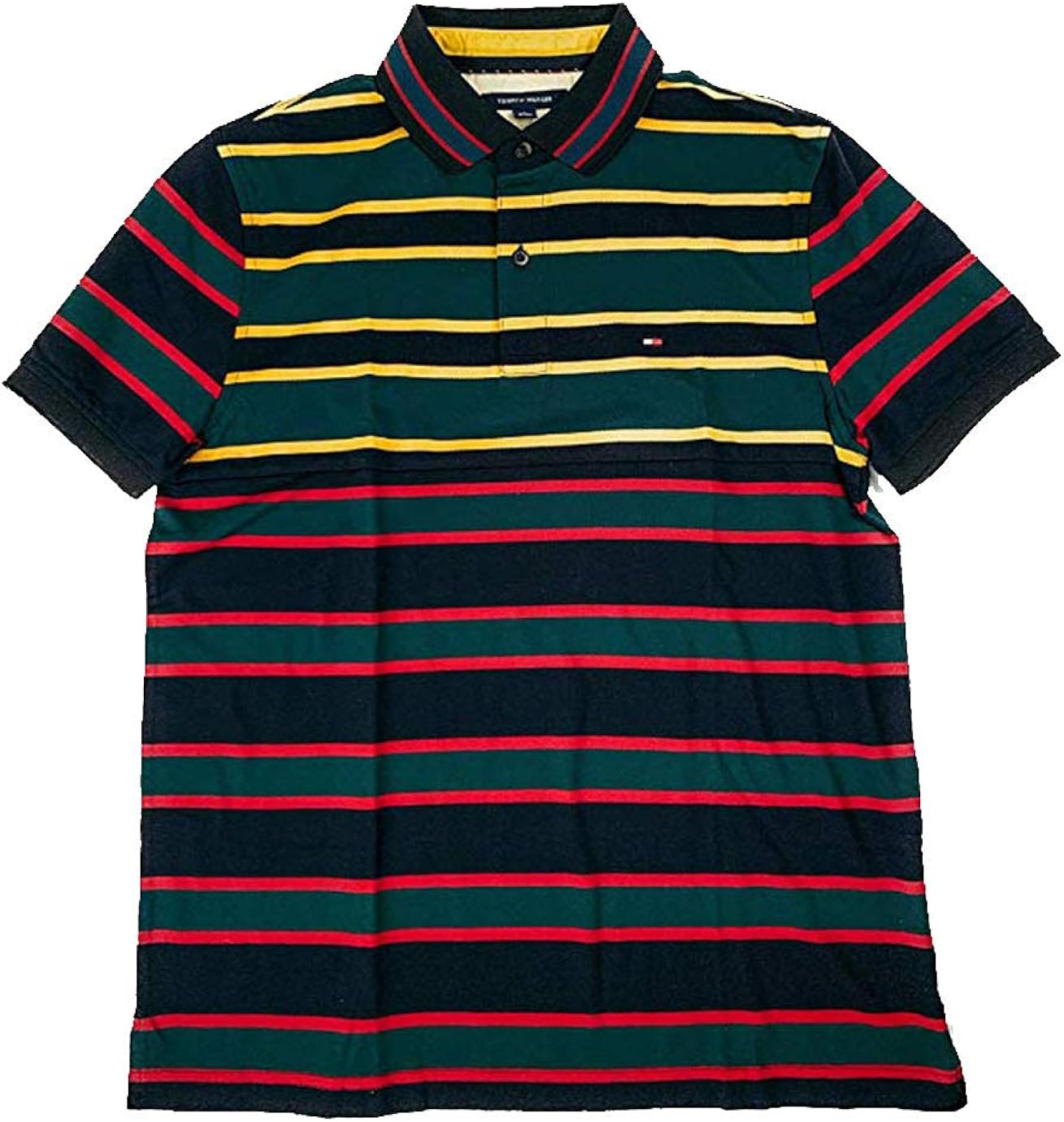 Tommy Hilfiger Archives Men S Polo Shirt Green And Blue At Amazon
