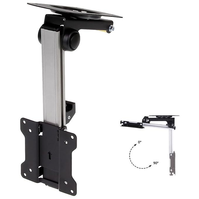 InstallerParts Folding Ceiling TV Mount 13 - 27 - LCD LED Plasma TV Flat Panel Displays - Great in the Kitchen RV Yacht Under Cabinet
