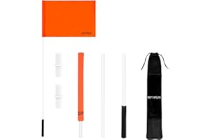 SETYPARY 48 Inch Orange Boat Flag with 3 Section Pole, Floating Skier Down Flag for Boating, Towing, Watersports