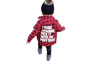 MERSARIPHY Toddler Long Sleeve Shirt Baby Boy Girl Plaid Top for Toddler Spring Winter Coat for Kid