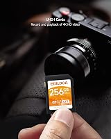 Ediloca 256GB SD Card UHS-I U3 V30 C10 95MB/s Read 90MB/s Write DSLR 4K view 7