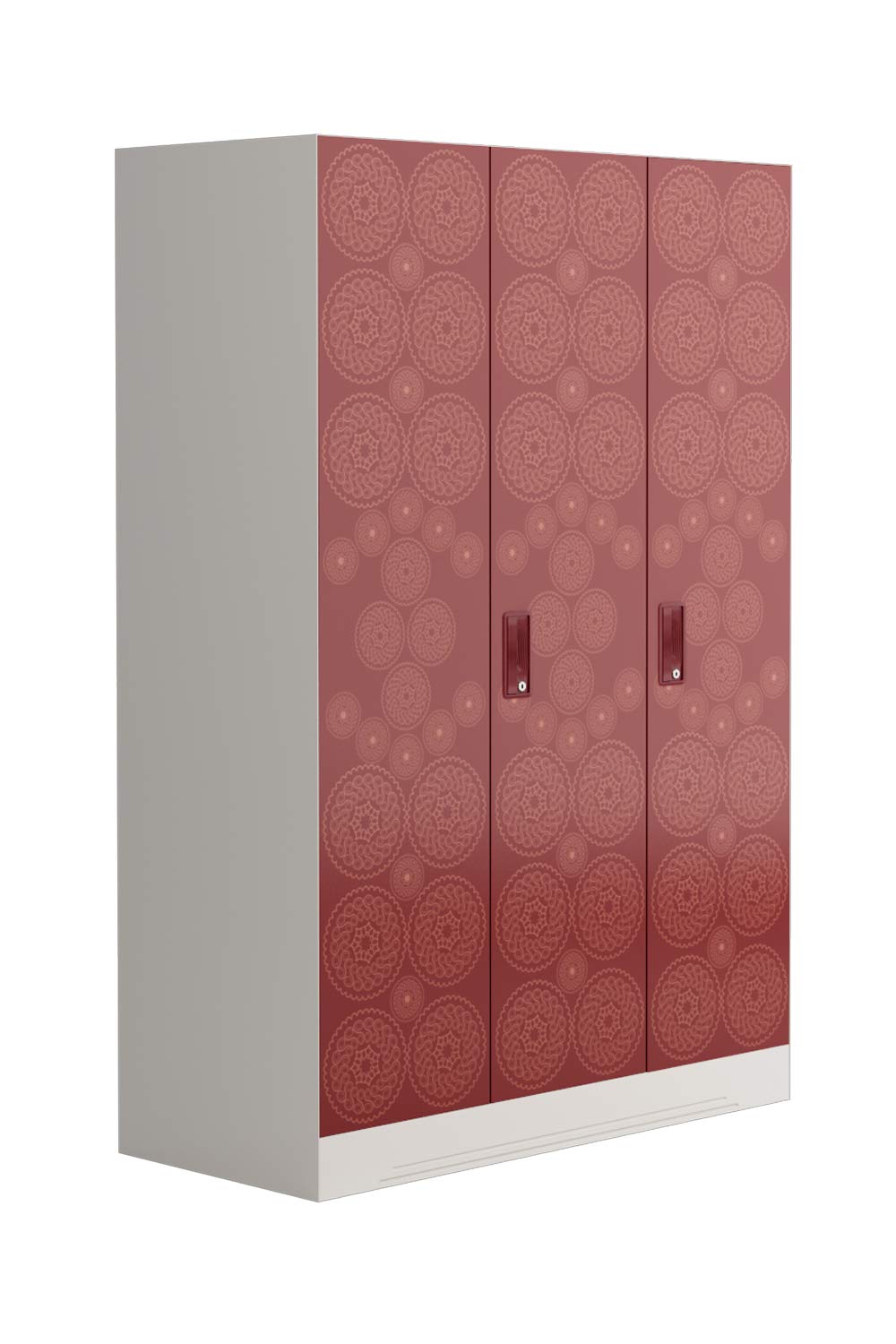 Godrej Interio Slimline Fusion 3 Door Almirah With Locker Russet