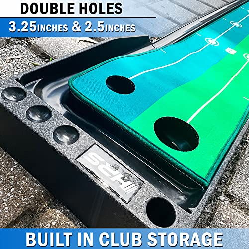 Putting Green with Auto Ball Return Portable Golf Putting Mat Green